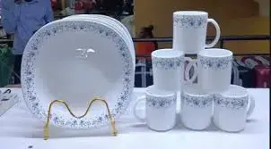 12-Piece Breakfast Set with 6 Large 10-Inch Plates & 6 Tea Cups – Elegant Ceramic Dining Tableware for Family Meals, Tea Serving, Home Kitchen Dining and Everyday Breakfast Use