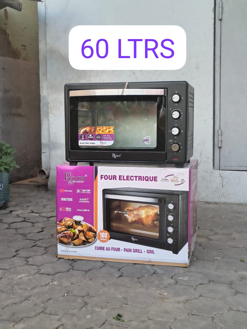 Roch REO-60LM-G (B) 60 Litres Electric Oven – Multi-Function Baking Oven | Convection Fan | Grill | Digital Controls | Black
