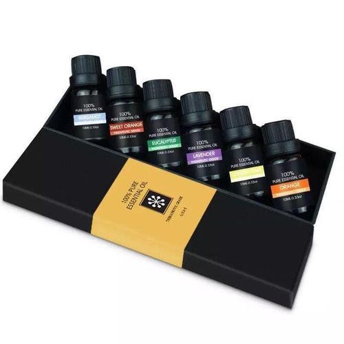 6pc set 100% Pure Natural Aromatherapy Essential Oils, Therapeutic Grade- Eucalyptus, tea tree, orange, lavender, peppermint, lemon grass