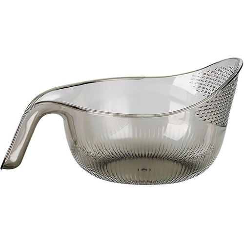 Acrylic Rice Washing Bowl & Colander – Non-Slip Grains Drainer with Integrated Strainer – Multi-functional Kitchen Vegetable Washer