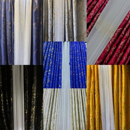 3-PIECE CURTAIN SET-2 Panels (1.5m Each) + 3m Sheer (Height 2.5m)