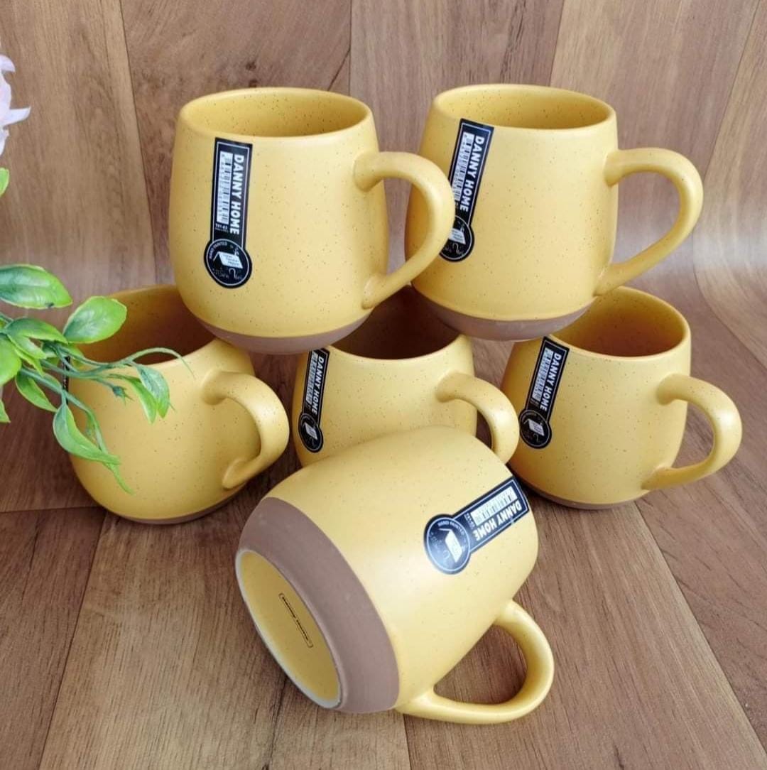 Danny Home Porcelain Mug Set Premium Coffee Tea Drinking Mugs Durable Elegant Heat Resistant Smooth Finish Reusable Home Office Kitchen Café Restaurant Gift Collection Restocked