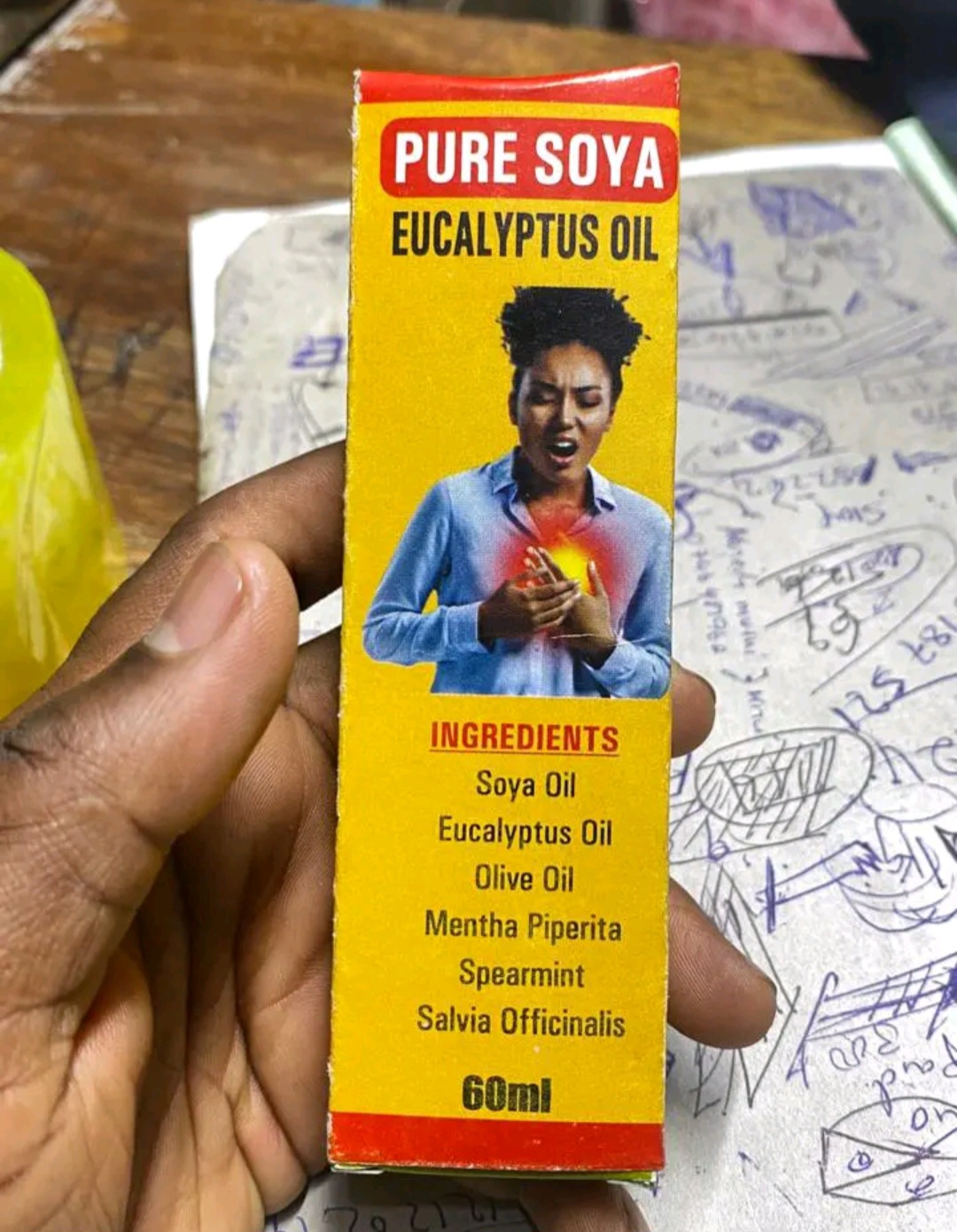 Pure Soya Eucalyptus Oil, herbal supplement that helps to clear nasal congestion and ease pain.