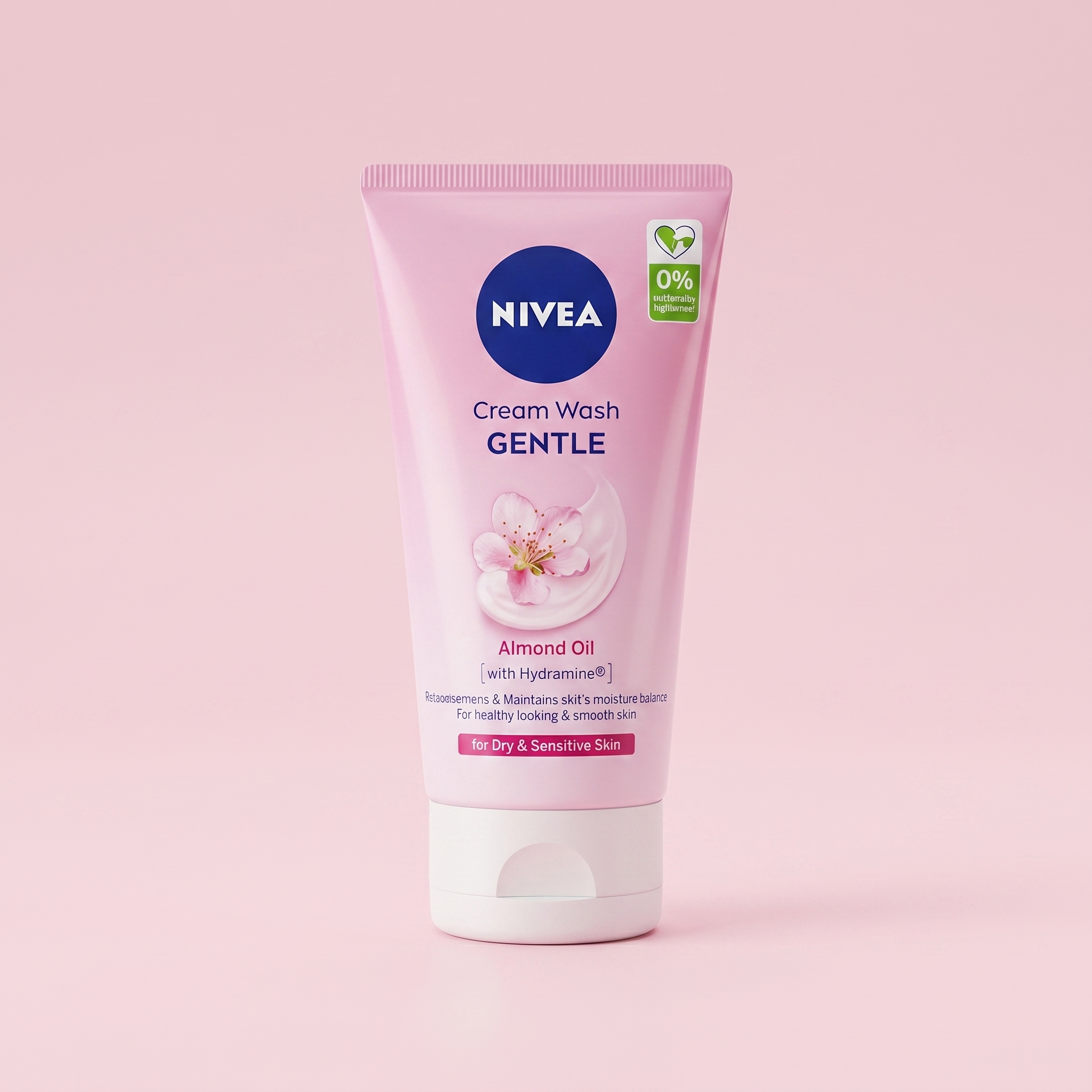 Nivea Cream Wash Gentle Facial Cleanser with Almond Oil & Hydramine for Dry and Sensitive Skin – Moisturizing Face Wash for Women