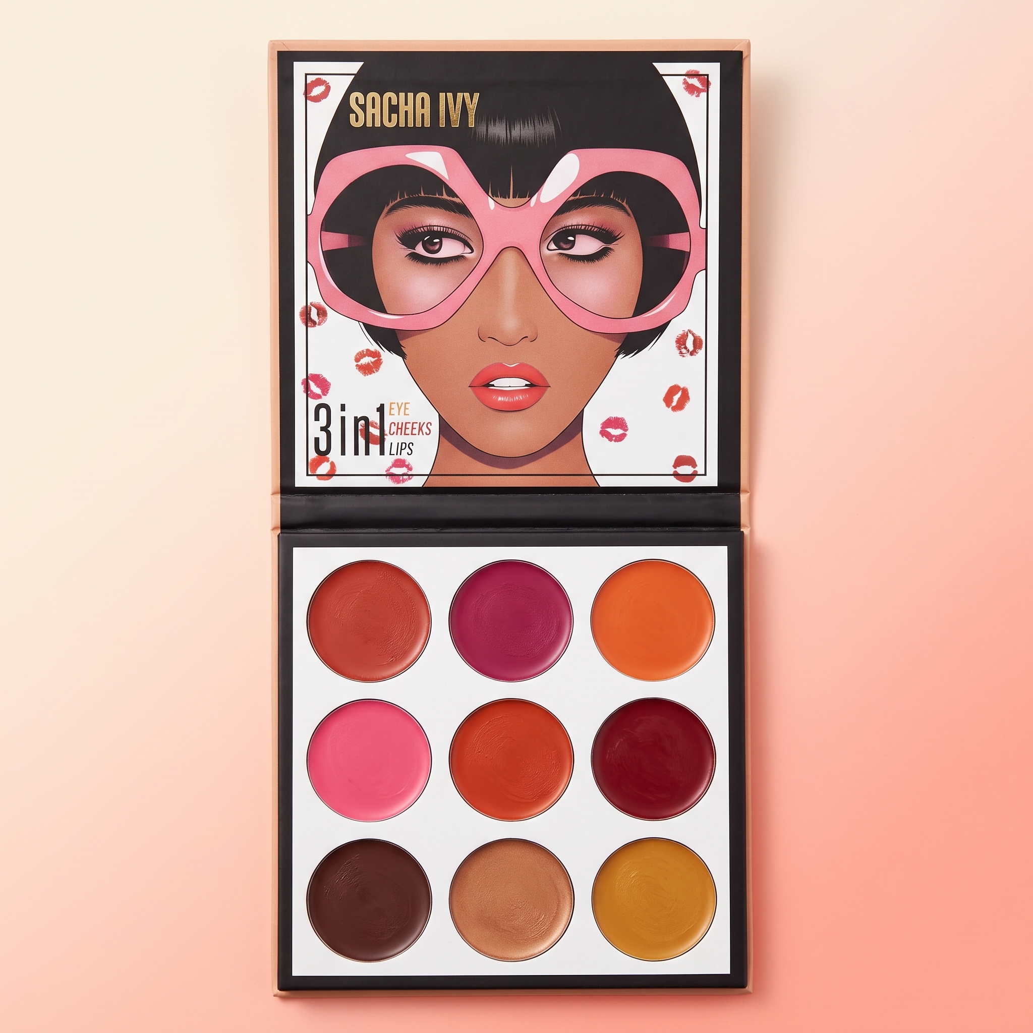 Sacha Ivy 3‑in‑1 Palette – Eye, Cheeks & Lips