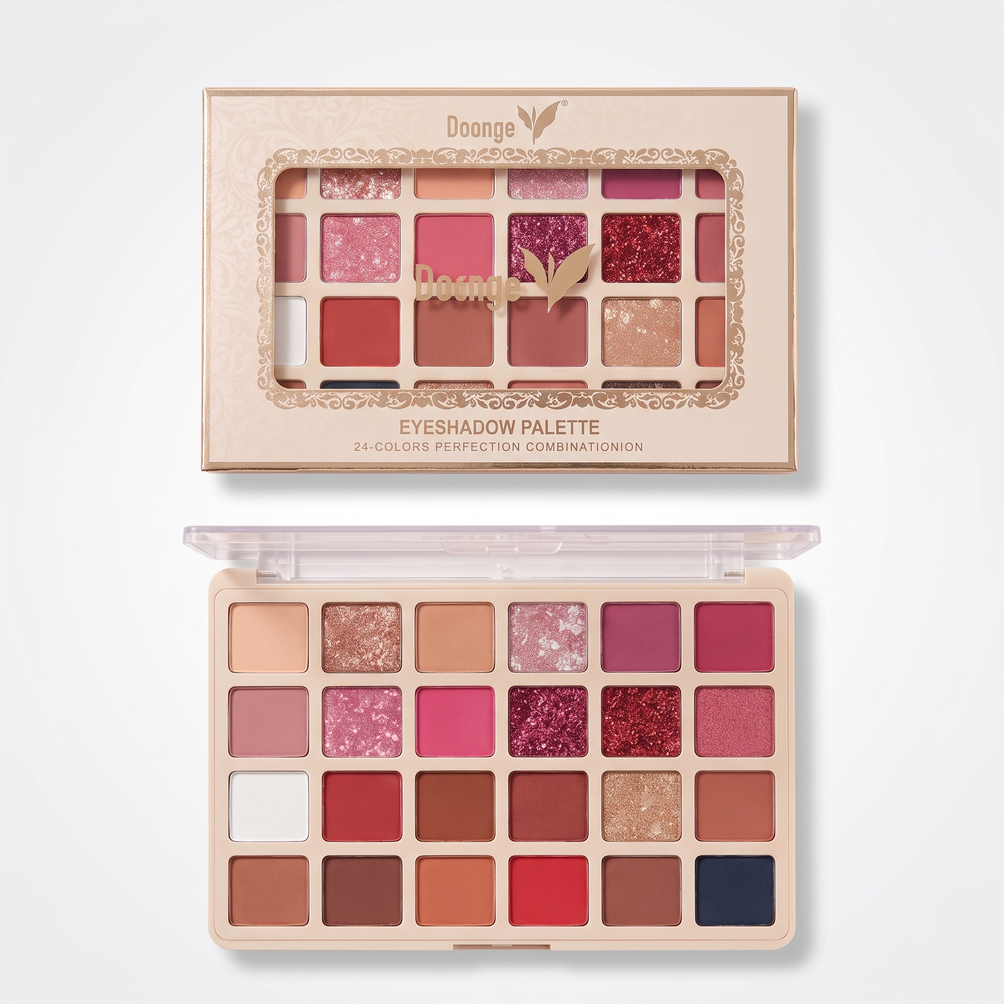 24 Color Professional Eyeshadow Palette – Matte, Shimmer & Glitter Pigmented Eye Makeup Palette Long Lasting Blendable Cosmetics