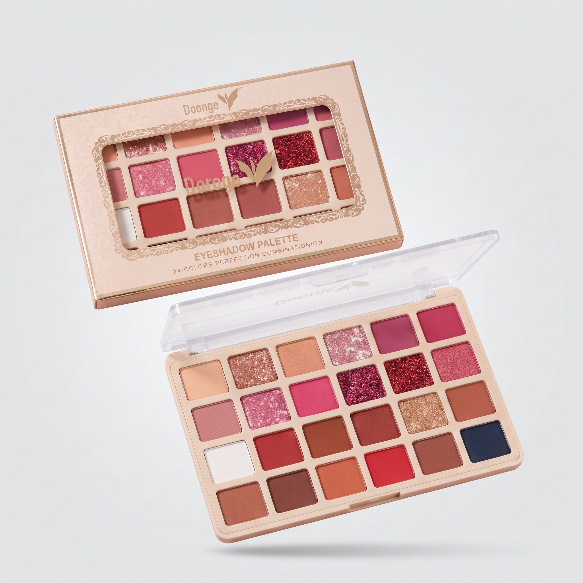 24 Color Professional Eyeshadow Palette – Matte, Shimmer & Glitter Pigmented Eye Makeup Palette Long Lasting Blendable Cosmetics