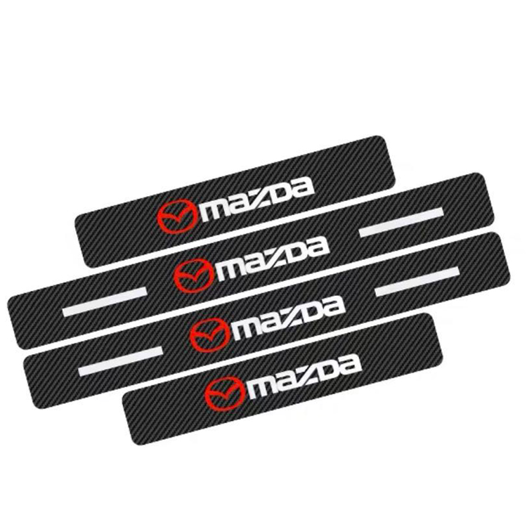 4pcs Carbon Fiber Car Door Step sill Stickers(protectors) For all car brands available: Mazda ,Mercedes Benz, Ford,Peugot,Bmw,Audi,Volkswagen,Nissan,Honda,Toyota etc.