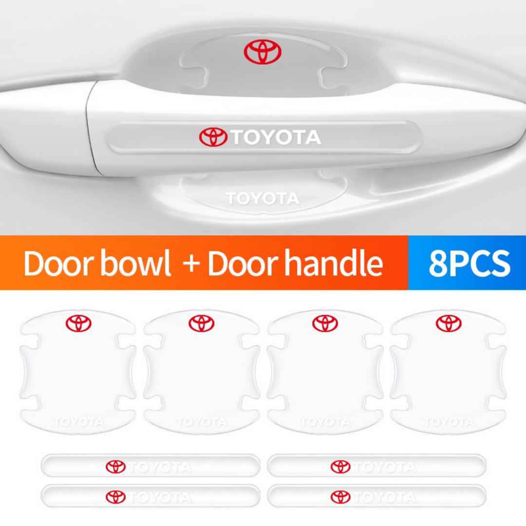 Limited Time Offer!! 8PCS Branded Transparent Car Door Handle Bowl Protective Stickers with Car Logo – Invisible Anti-Scratch Paint Protection for Mazda,Nissan,Toyota,Audi,Honda,Ford,Volkswagen.
etc