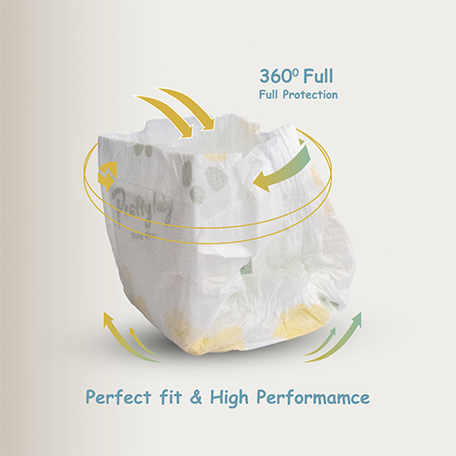 Pretty Baby Premium Diapers Medium - M (42 Pcs) | Ultra-Soft, Zero-Mark & 12-Hour Leak Protection for Babies 6-12kg | Breathable & Rash-Free