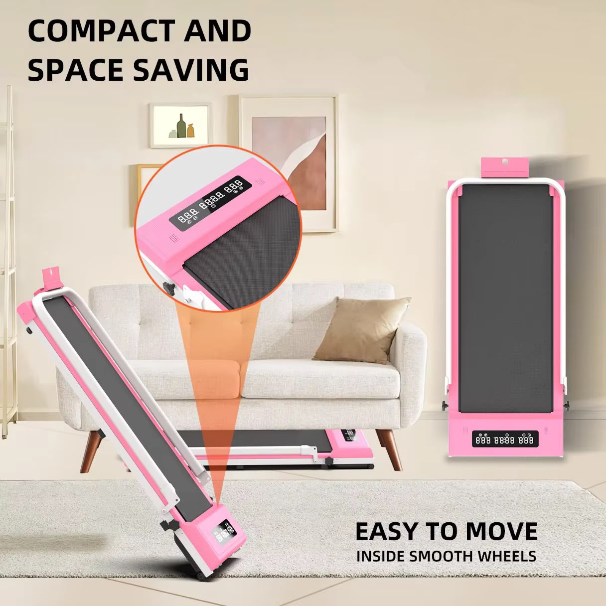 6 Speed Walking Pad- Pink