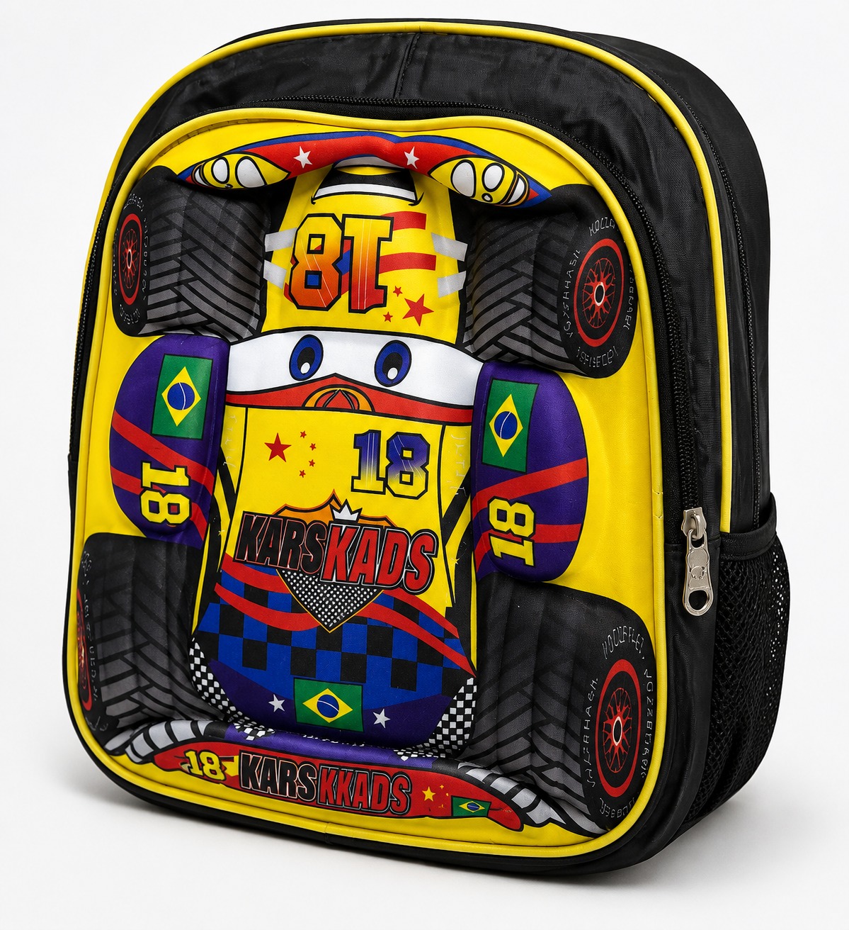 (OFFER) Cute Car Kids School Backpack Boys and Girls Lightweight Breathable Back Strap Children School Bag,Cartoon Schoolbag Pink/blue