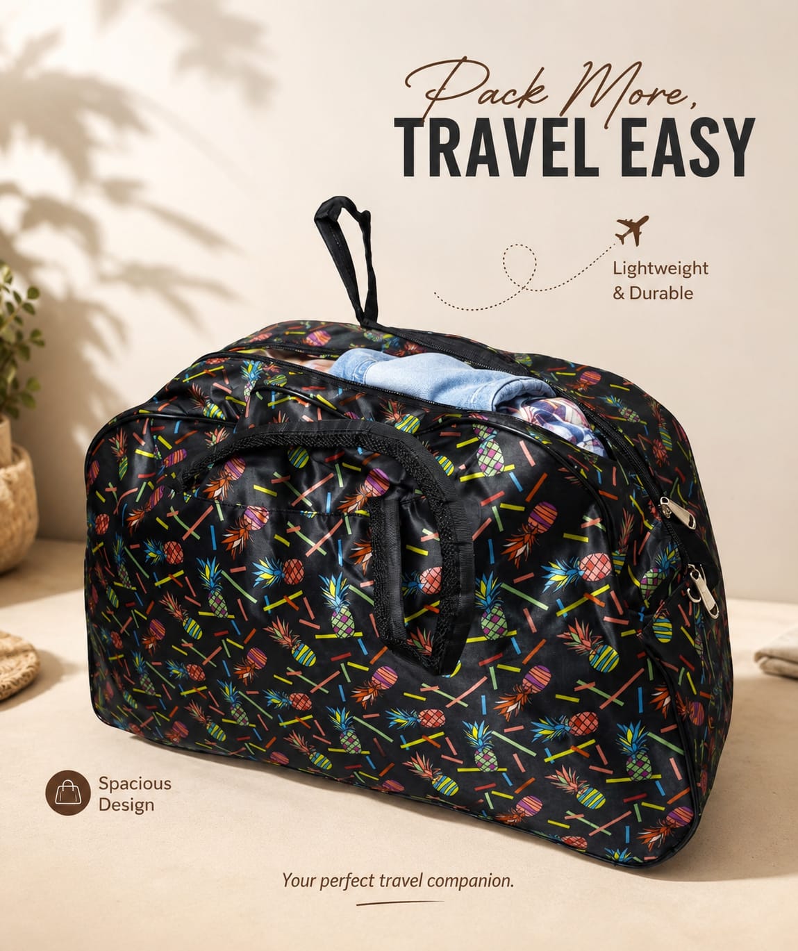 (OFFER) Leather Bags Luggage Travel Gear Travel Bags Handy Travel bag Duffel Bag PU Gift Bag Large And Small Bag Waterproof Short-Term Long Term Travel Shoulder Bag