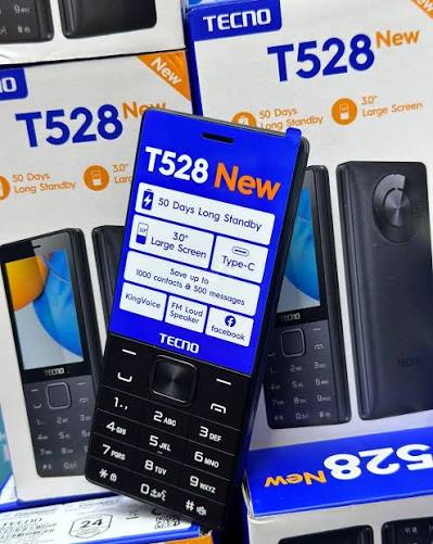 Tecno T528 NEW, 3.0'' 16MB ROM + 8MB RAM, FM Radio,(Dual SIM) 2500mAh Battery Type C Mobile Phones > Featured Phones