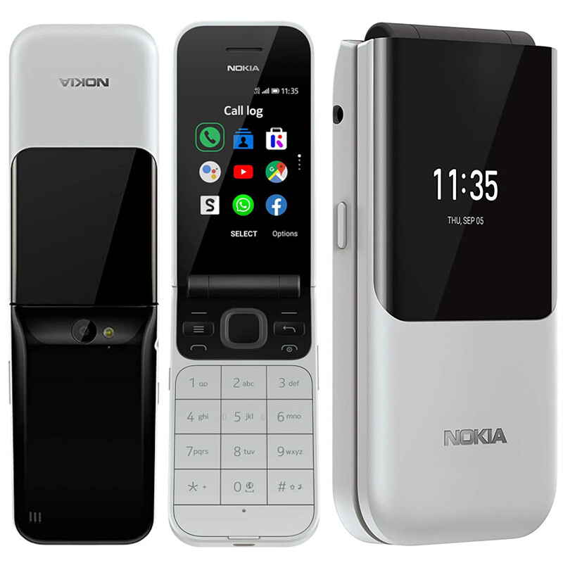 Nokia 2720 Flip Mobile, Mobile Phone, Dual Screen, Equipped with 4G Internet - Long Battery Life - Compact and Strong Dual Sim Card 4 GB Internal Memory, 512 MB RAM, kabambe/katululu/mulika mwizi/
