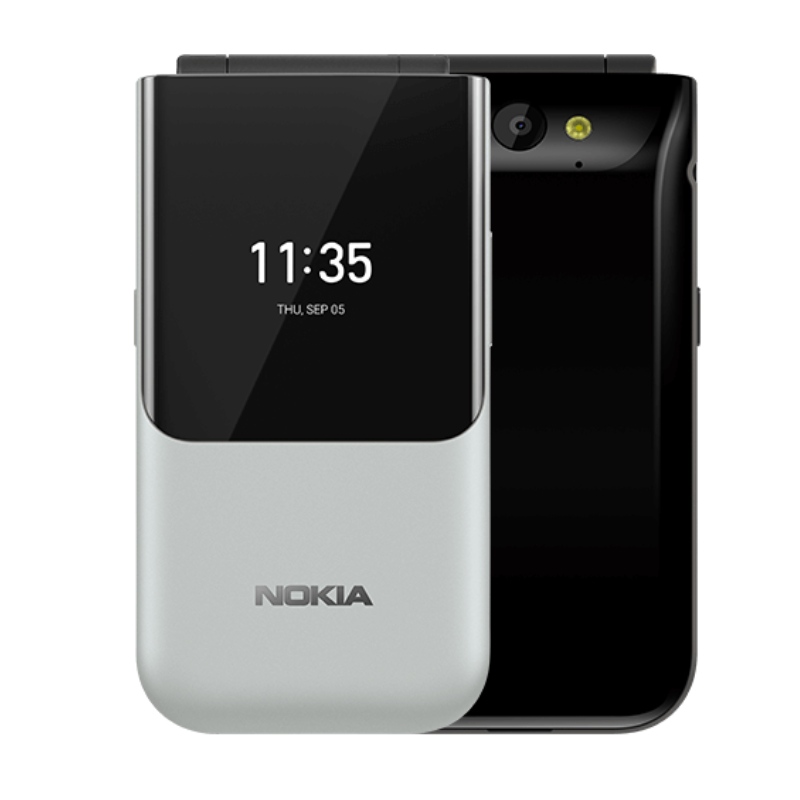 Nokia 2720 Flip Mobile, Mobile Phone, Dual Screen, Equipped with 4G Internet - Long Battery Life - Compact and Strong Dual Sim Card 4 GB Internal Memory, 512 MB RAM, kabambe/katululu/mulika mwizi/