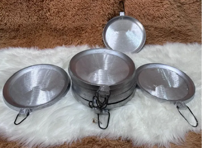 Non-Stick Stainless Steel Juakali  Aluminum Chapati Pan with a free rolling pin