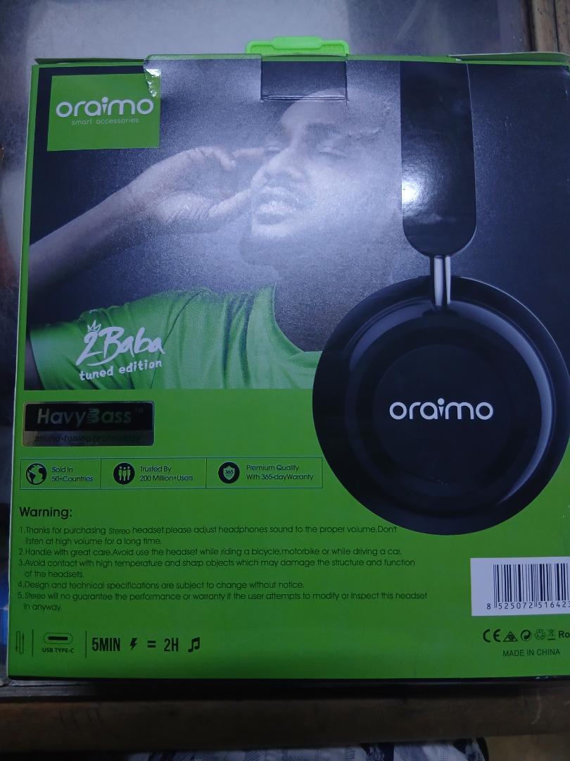 oraimo WS-629 Wireless Headset Over-Ear Bluetooth Headphones - HavyBass
