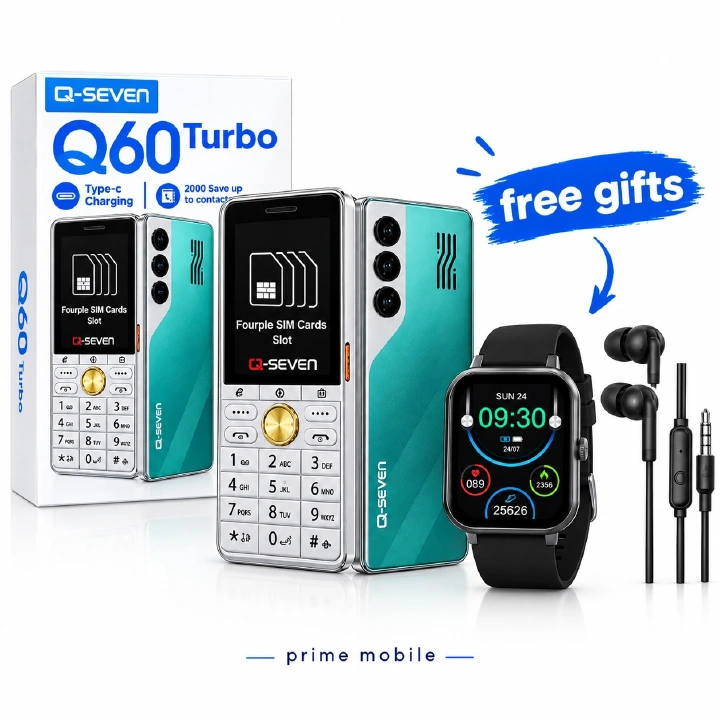 [BRAND NEW] Q-SEVEN Q60 TURBO 2.8" BIG SCREEN 4 SIM CARDS PHONE 2500mAh BATTERY WITH 3D CURVED EDGE , OPERA MINI , WIRELESS FM TYPE C CHARGING PHONE QUAD SIM CARD(PLUS FREE QUALITY GIFTS)