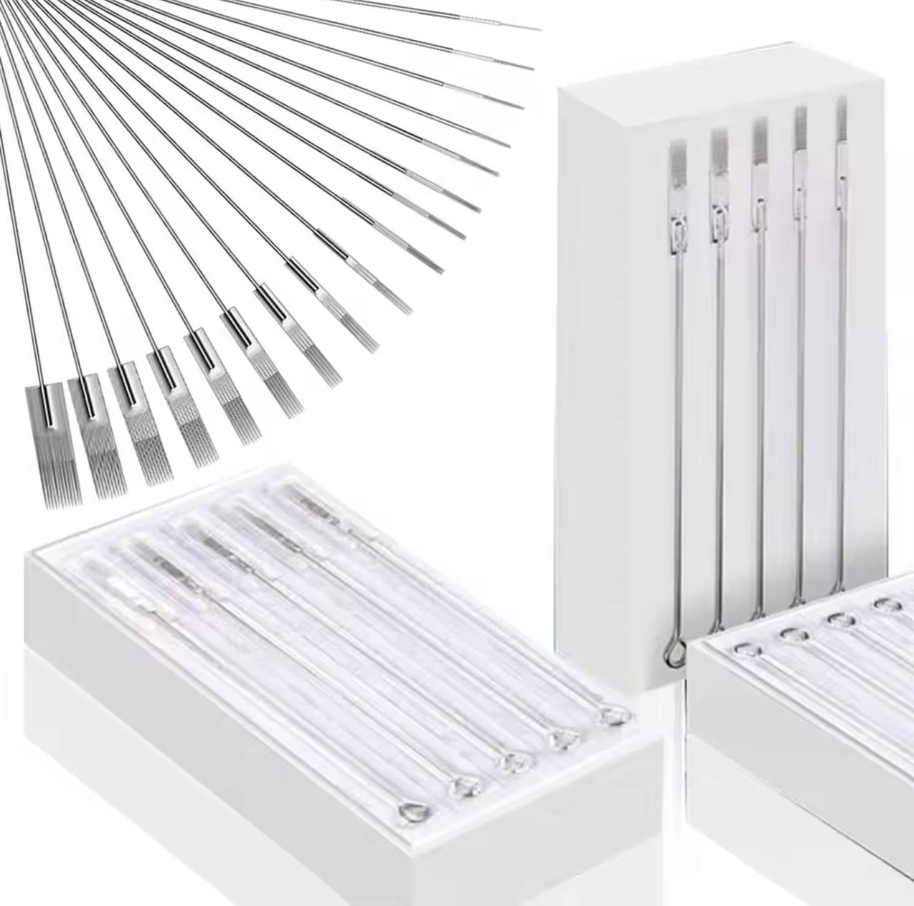 100/50/15PCS Sterilized Tattoo Needles 3 5 7 9 11 RL RS M1 RM Tattoo Needle for Tattoo Permanent Makeup Machine