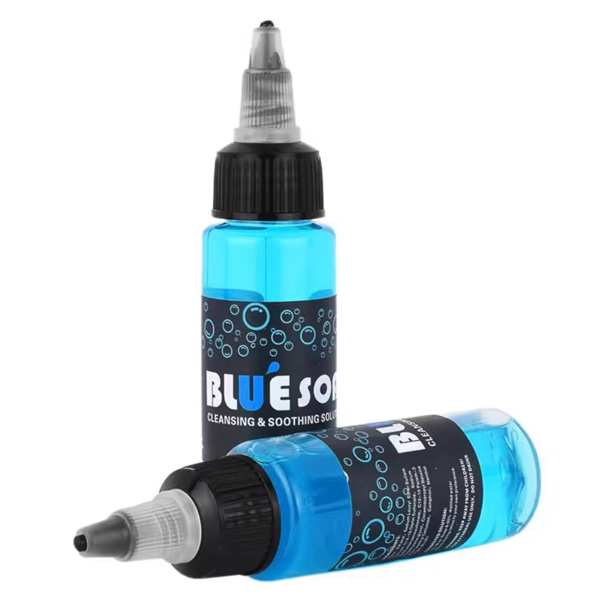 Tattoo Blue Soap Highly Concentrated Tattoo Cleaning Soothing Aftercare Solution Liquid Soap with 40ML Tattoo Foaming Bottle