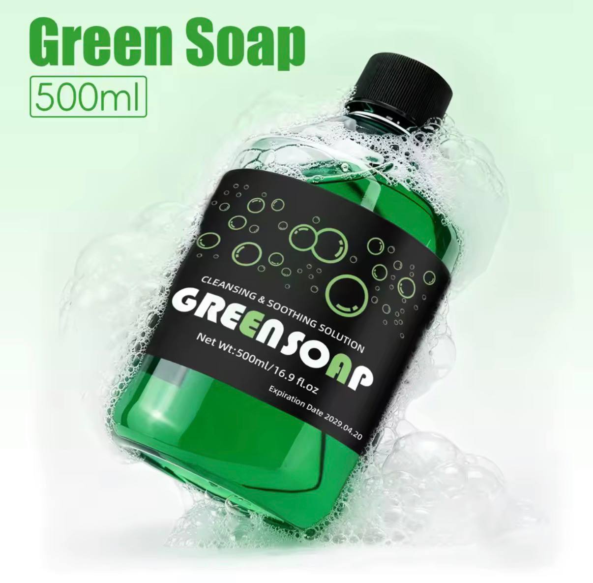 500ML Tattoo Blue/Pink/Green Soap Cleaning & Soothing Solution with Foaming Tattoo After Care Liquid