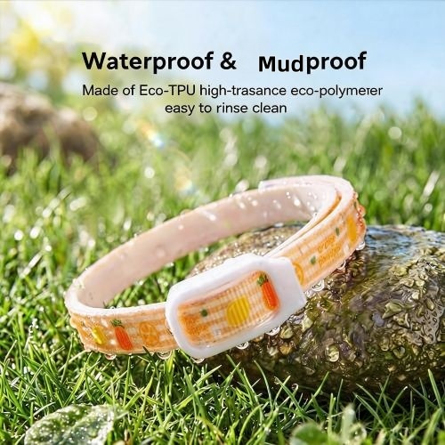 Hipidog Adjustable Eco-TPU Dog Flea,Tick & Kutu Collar for Small & Medium Puppies, Prevention of Lice Pests On Dogs, Natural Essential Oil Mosquito Repellent Pet Neck Collar for Outdoor or Daily Use