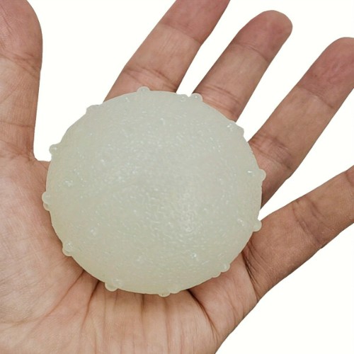 Spiky Dog Toy Ball Luminous TPR Solid Rubber Bouncy Chew Resistant Teeth Cleaning Interactive Training Stress Relief Play Ball For Puppy Medium Large Dogs