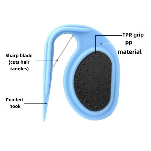 Pet Knot Cutter Comb, Knot Remover Tool for Cats & Dogs, Long Hair Grooming Deshedding Brush, Safe Painless Mat Remover, Portable Pet Grooming Supplies for Home & Pet Salon