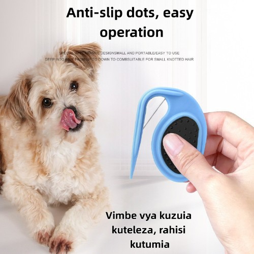 Pet Knot Cutter Comb, Knot Remover Tool for Cats & Dogs, Long Hair Grooming Deshedding Brush, Safe Painless Mat Remover, Portable Pet Grooming Supplies for Home & Pet Salon