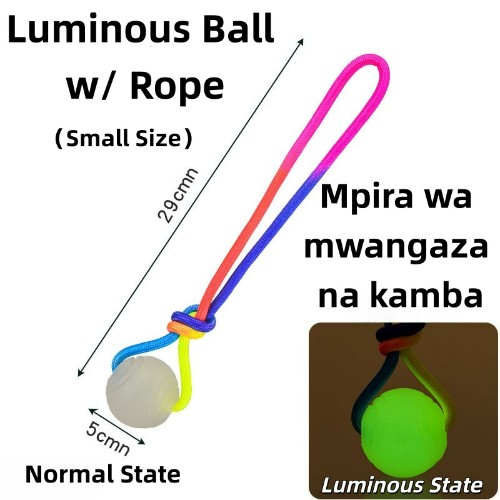 Luminous TPR Dog Elastic Ball Bite Resistant Molar, Boredom Relief Chew Pet Training Toy for Small Medium Dogs (Kutafuna Meno, Kutoa Uchovu, Hauvunjwi Kwa Meno, Kwa Mafunzo ya Wanyama)