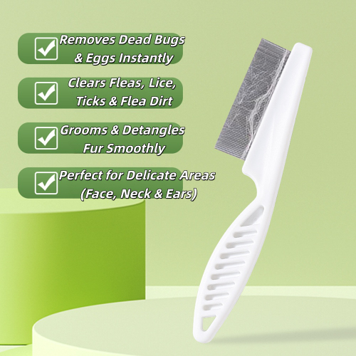 2-in-1 Natural Dog Flea, Lice  & Tick Collar + Flea Comb Combo Set - Safe & Non-Toxic Dog and Puppy Protection