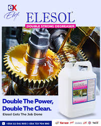 Elesol DG (Double strong degreaser)-1L  contains surface-active agents and has been specially formulated for easy removal of oils and grease on the garage floor, engines, kitchen floor and metal works
