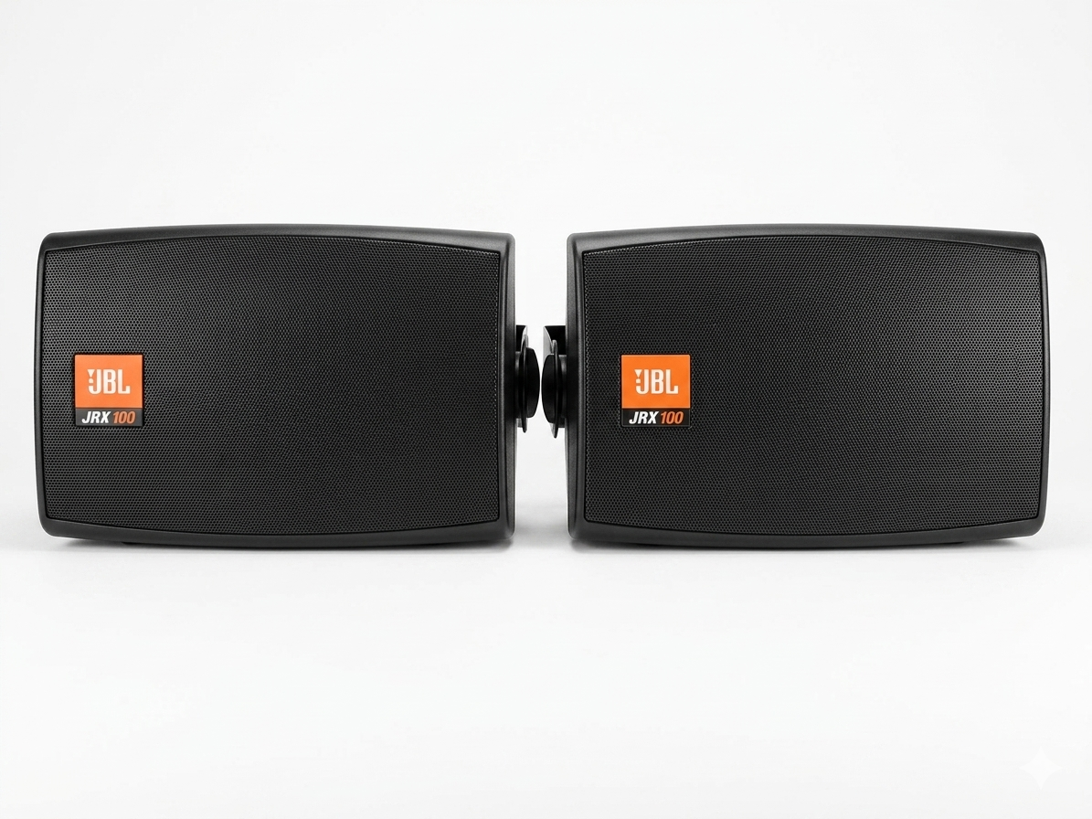 Pair of JBL JRX100 Series Wall Mount Indoor Passive PA Speakers Professional Sound System for Church Home Office Studio Conference School Classroom Clear Audio Heavy Duty Mounting