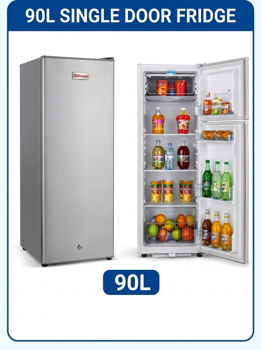 Quality Premier 90L Single Door Refrigerator Energy Saving Compact Fridge with Freezer for Home Office Apartment Dorm Hotel