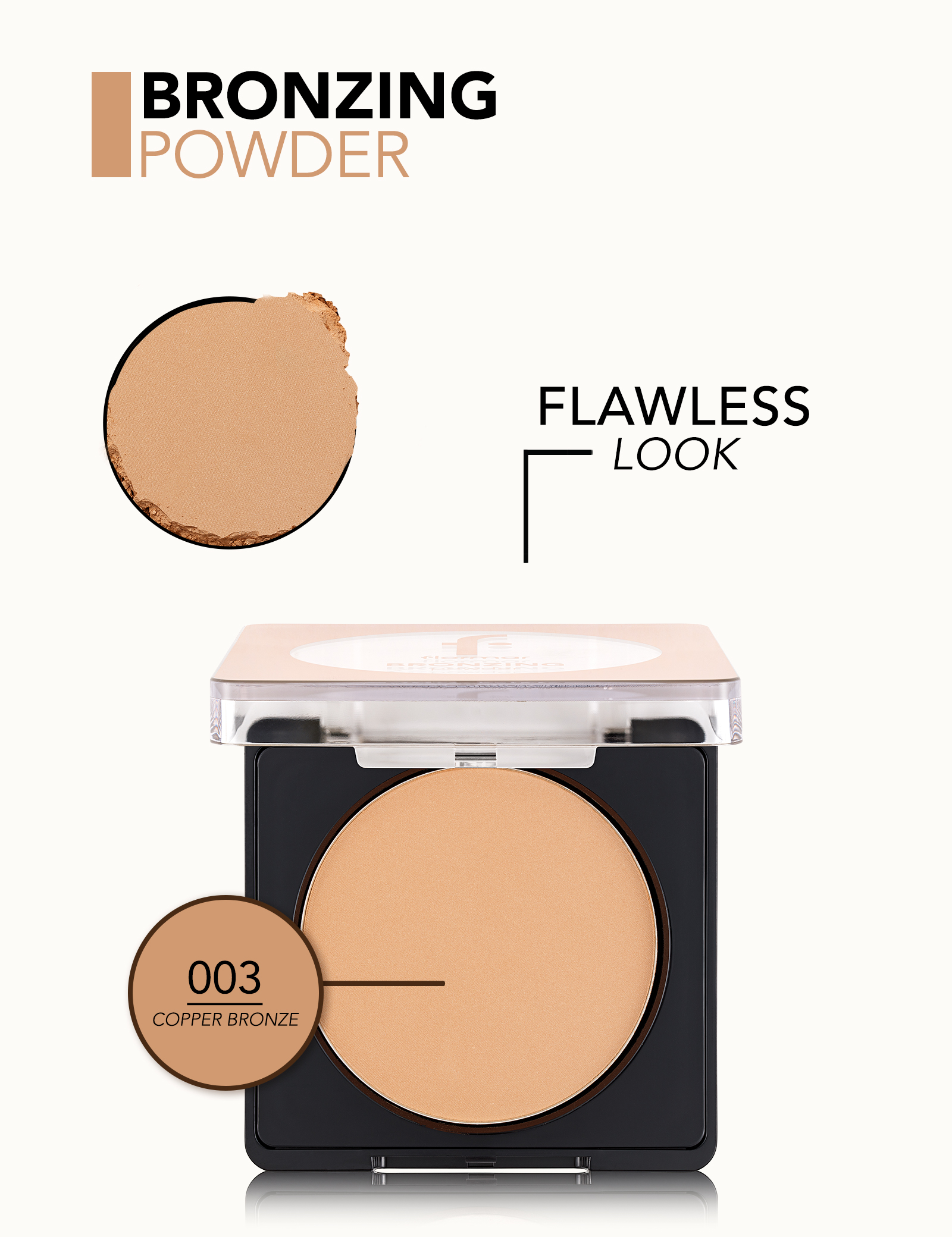 Flormar  Bronzing Powder Bronze Star Radiant Finish Highlighter, Buildable Glow, Smooth Texture Makeup Powder