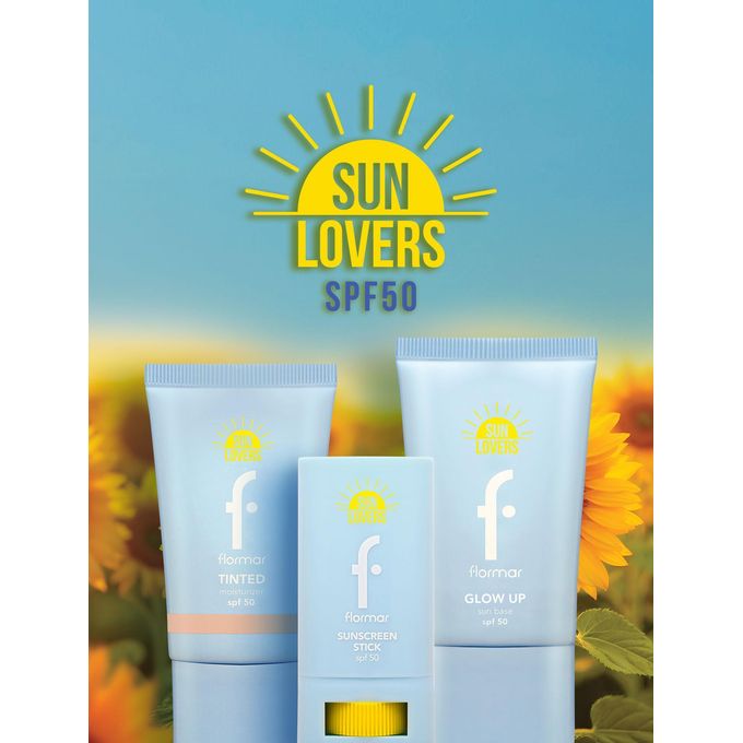 Flormar Tinted Moisturizer Spf50 Sun Lovers Moisturizing & Natural Finish Tinted Sunscreen SPF50- 008 Caramel
