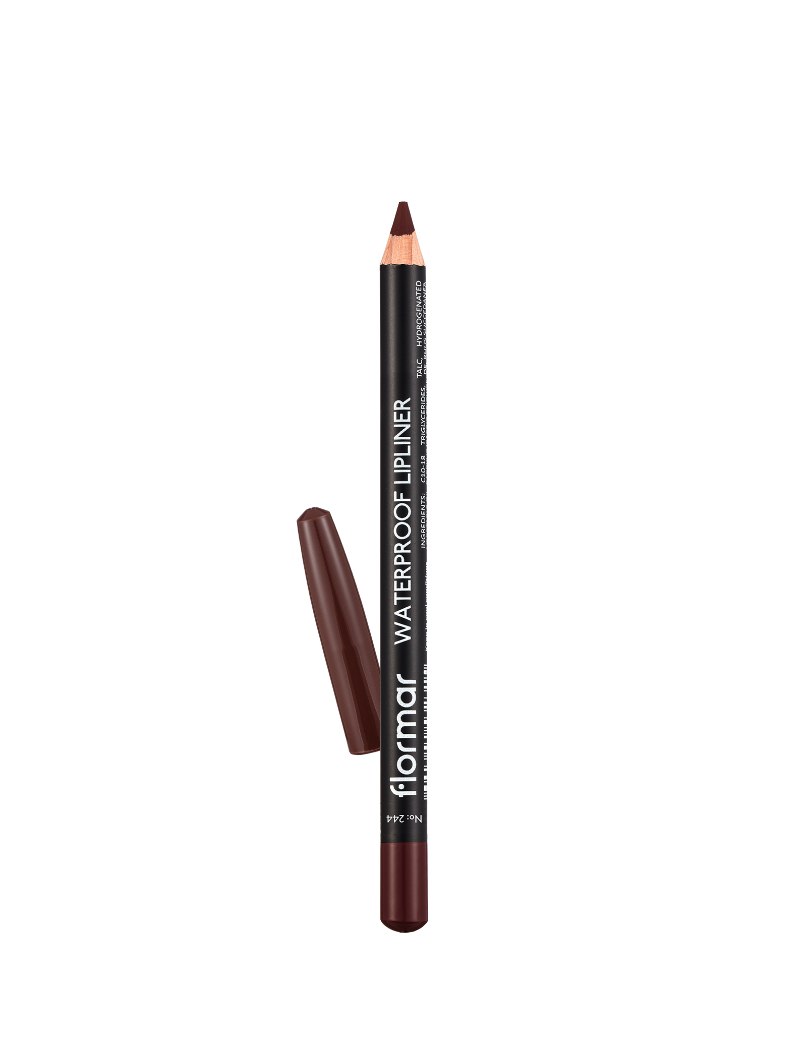 Flormar Waterproof Lipliner  244 Chocolate Fondue Long-Wear, Waterproof, Precise Tip, Smooth LipCare Makeup Lips