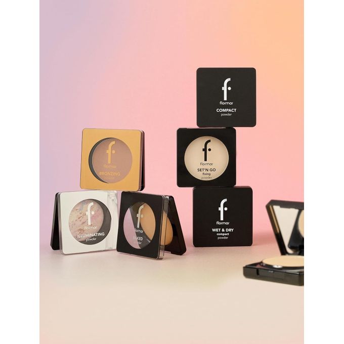 Flormar Compact Powder Smooth Texture, Long-Wear, Soft, Buildable Makeup Powder