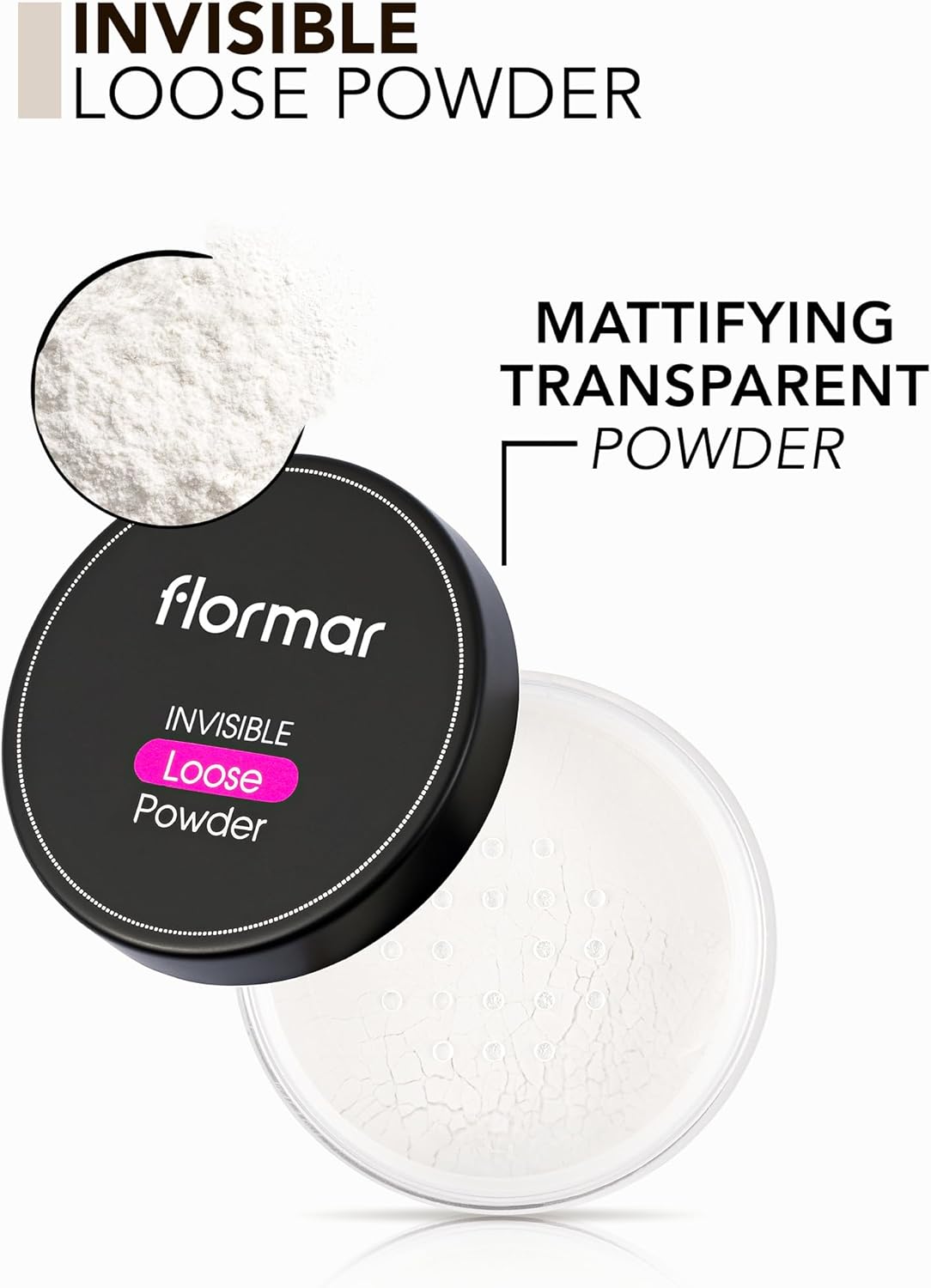 Flormar Invisible Loose Powder - 01 Silver Sand Face Powder