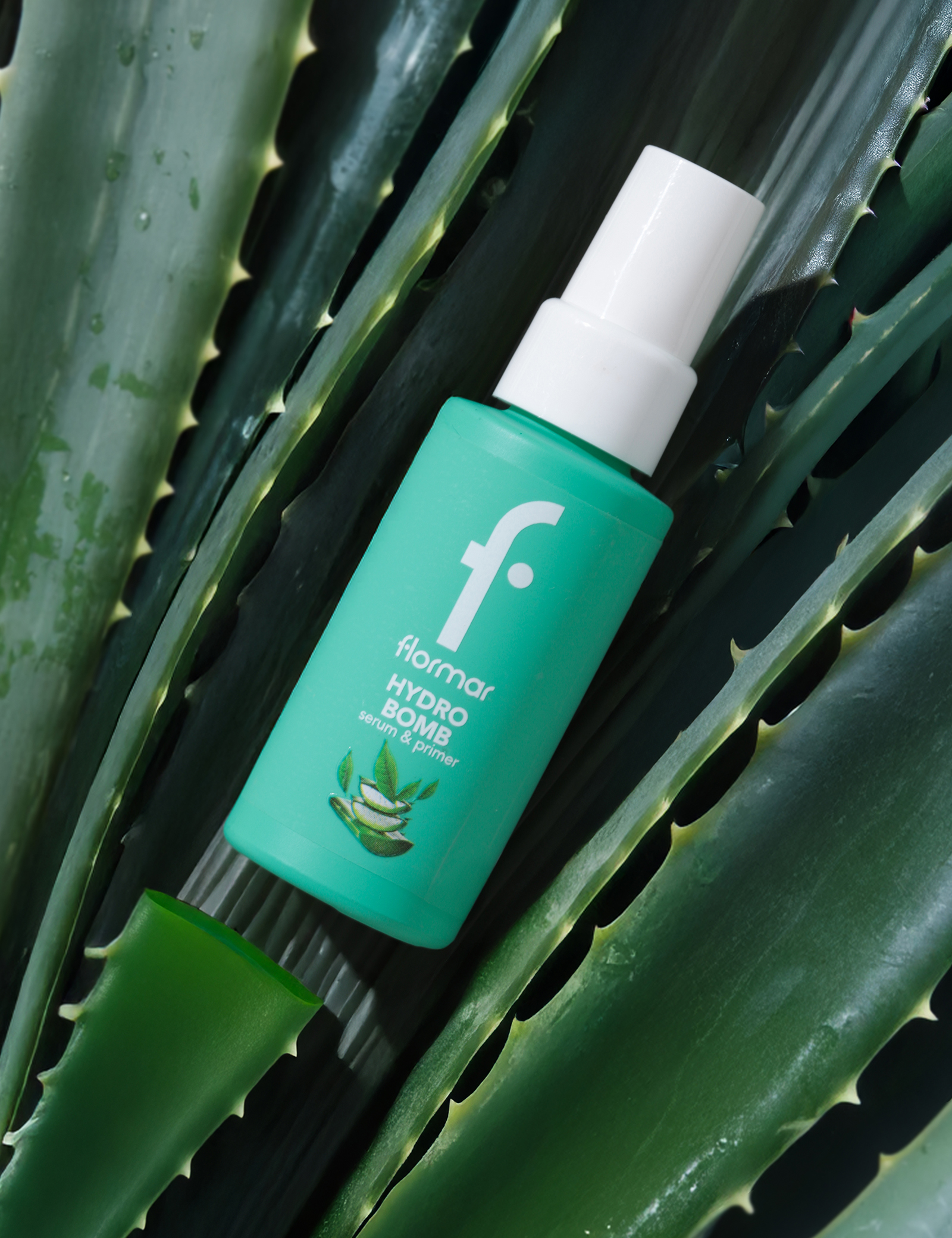 Flormar Hydro Bomb Radiance Serum & Makeup Base Aloe Vera & Green Tea, Radiant Finish, Lightweight Serum Primer