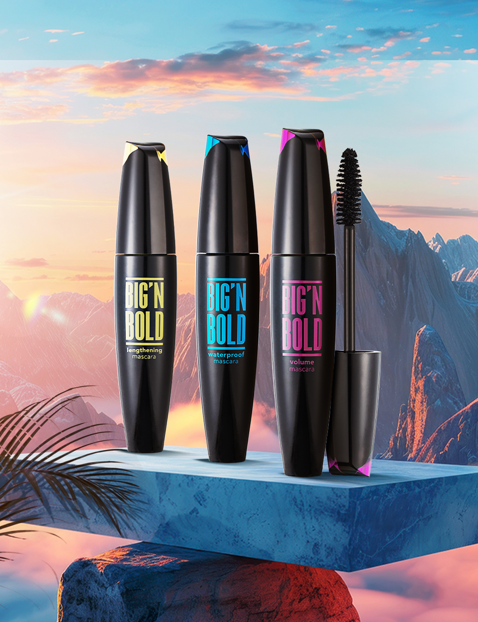Flormar Big n Bold Volume Mascara Waterproof, Smudge-Resistant, Clump-Free, Volume Eye Make Up Big'N Bold Lengthening Mascara 002 Big N Bold Waterproof Mascara