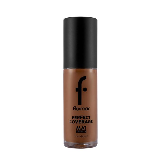 Flormar Perfect Coverage Mat Touch Foundation Matte Finish Foundation, Oil-Control Effect, High Coverage Look, Smooth Skin Appearance Face Makeup