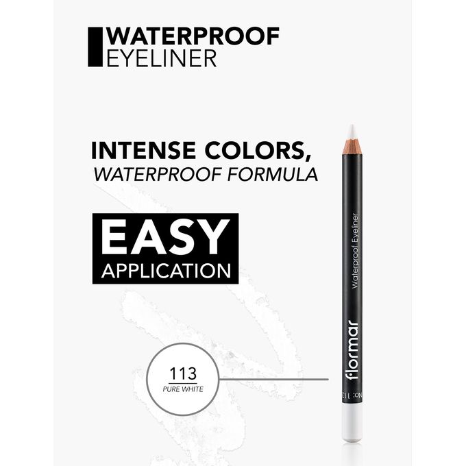 Flormar Waterproof Eyeliner Waterproof Pencil Eyeliner, Precise Tip, Long-Wear Smooth Application Eye Makeup view 4