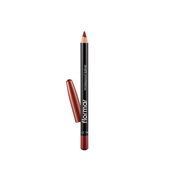 Flormar Waterproof Lipliner 211 Classical Brown Blendable, Long-Wear, Waterproof, Precise Tip, Smooth Lip Makeup Lips