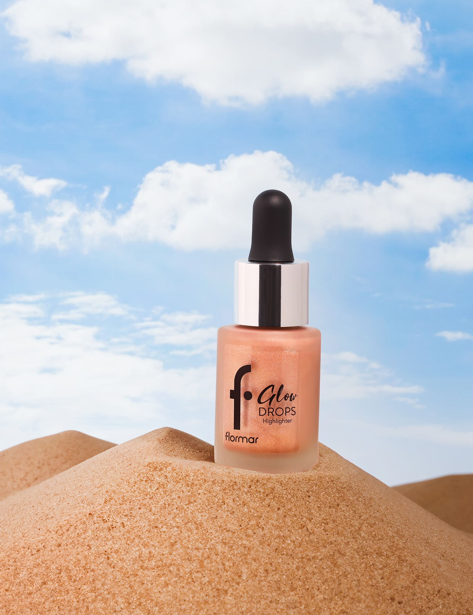 Flormar Glow Drops Highlighter 001 Moon Glow Liquid Glow Enhancer, Buildable Radiance, Lit From Within Effect Face Luminizers