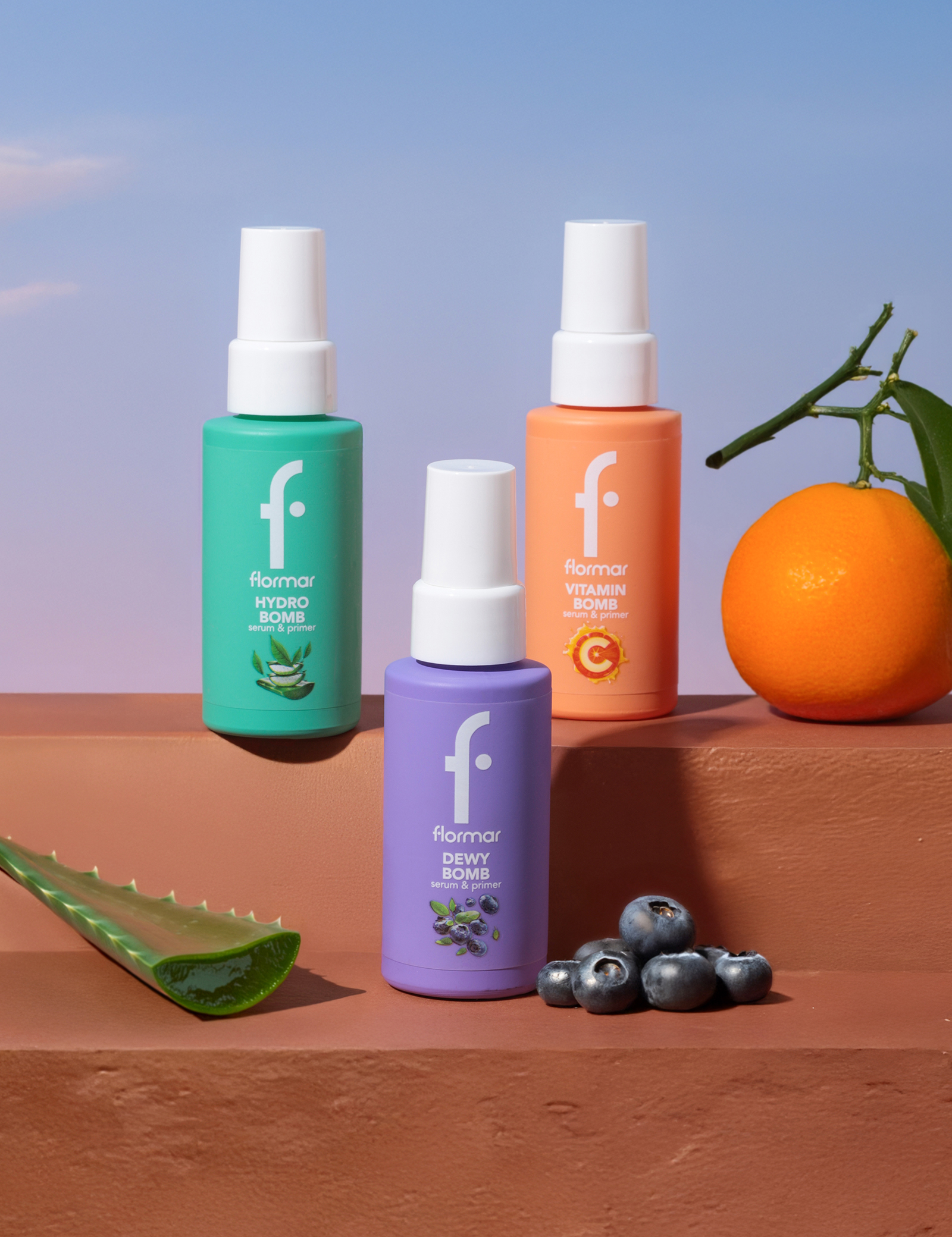 Flormar Vitamin Bomb Serum Lemon & Pomegranate Extract, Radiant Effect, Lightweight Glow Serum Primer