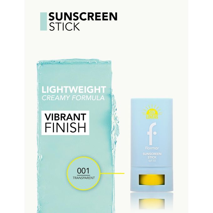 Flormar Tinted Moisturizer 001 Sunscreen Stick Spf50 Sun Lovers Glowy Finish Moisturizing Stick Sunscreen SPF50