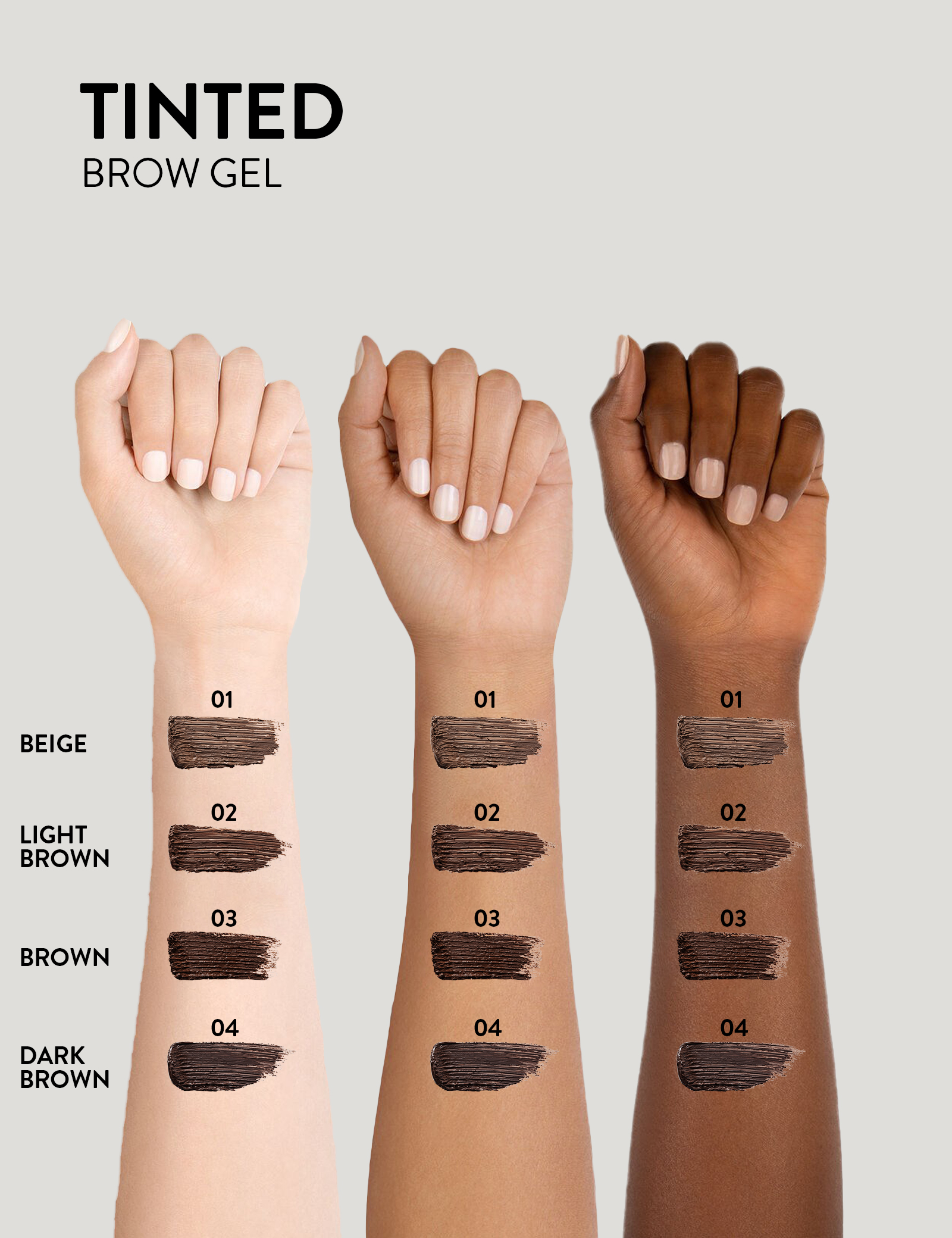 Flormar Tinted Brow Gel  Long Wear, Waterproof, Volume, Brush Design Eye Makeup Mascara