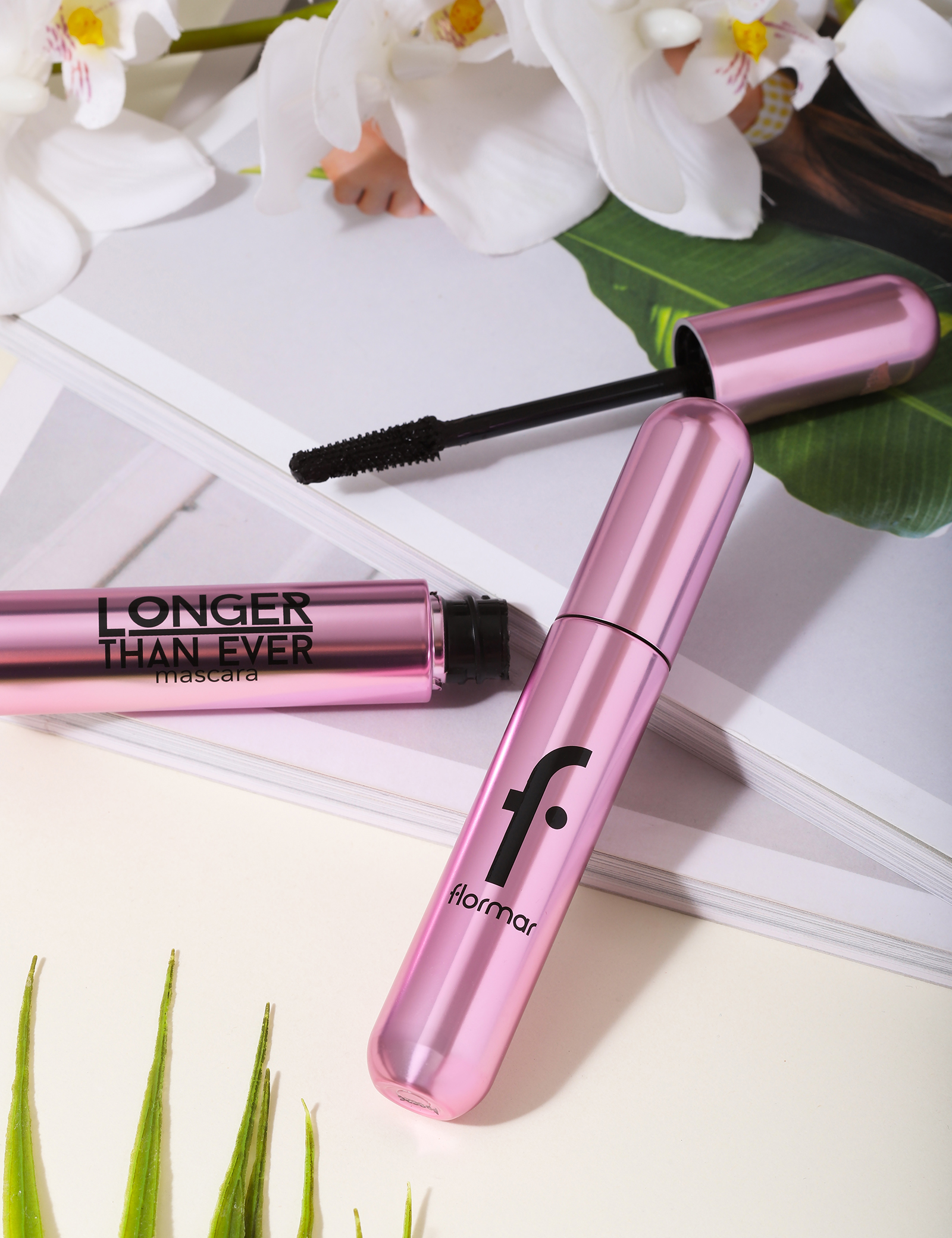 Flormar Longer Than Ever Mascara Brush Design, Clump-Free, Lengthening, Curling, Smudge Resistant Eye Makeup